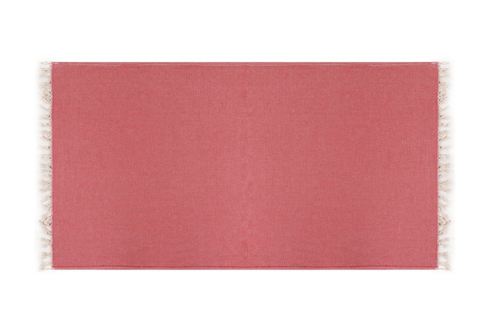 Mijölnir Toalla de Playa Fouta 100% Algodón Roja, 95x190cm, Diseño Panal, Absorbente y Suave para el Verano